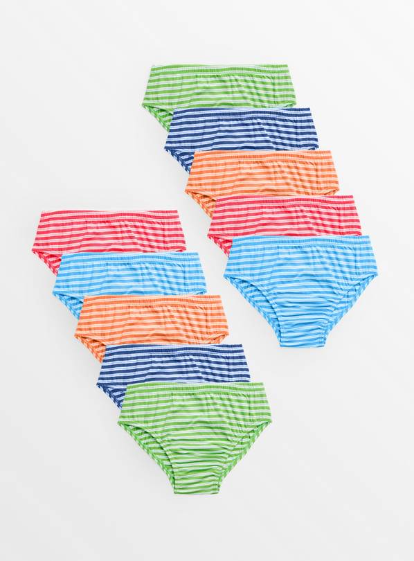 Bright Stripe Briefs 10 Pack 1.5-2 years